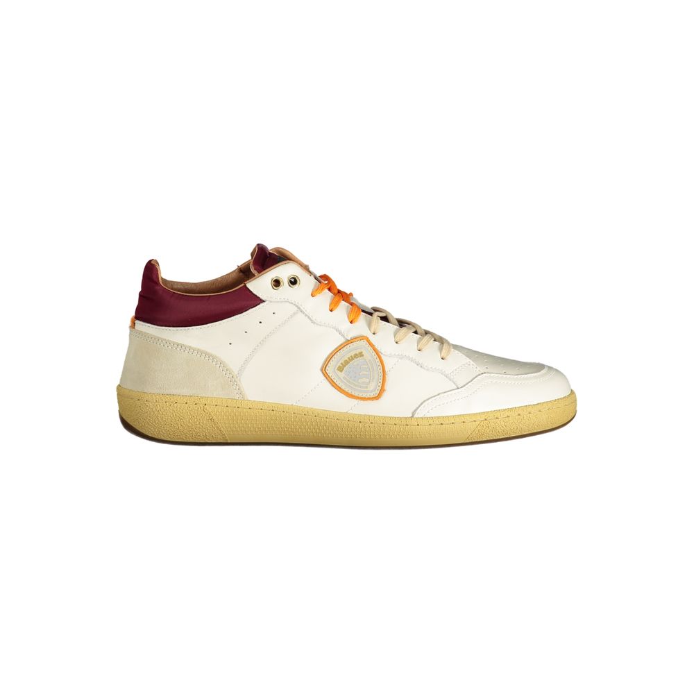 Blauer White Leather Men's Sneaker