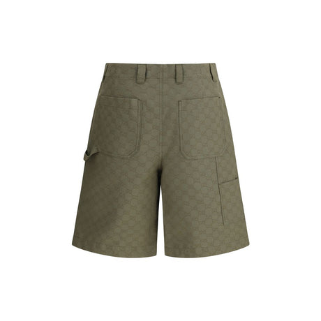 Gucci Bicolor Cotton Bermuda Shorts