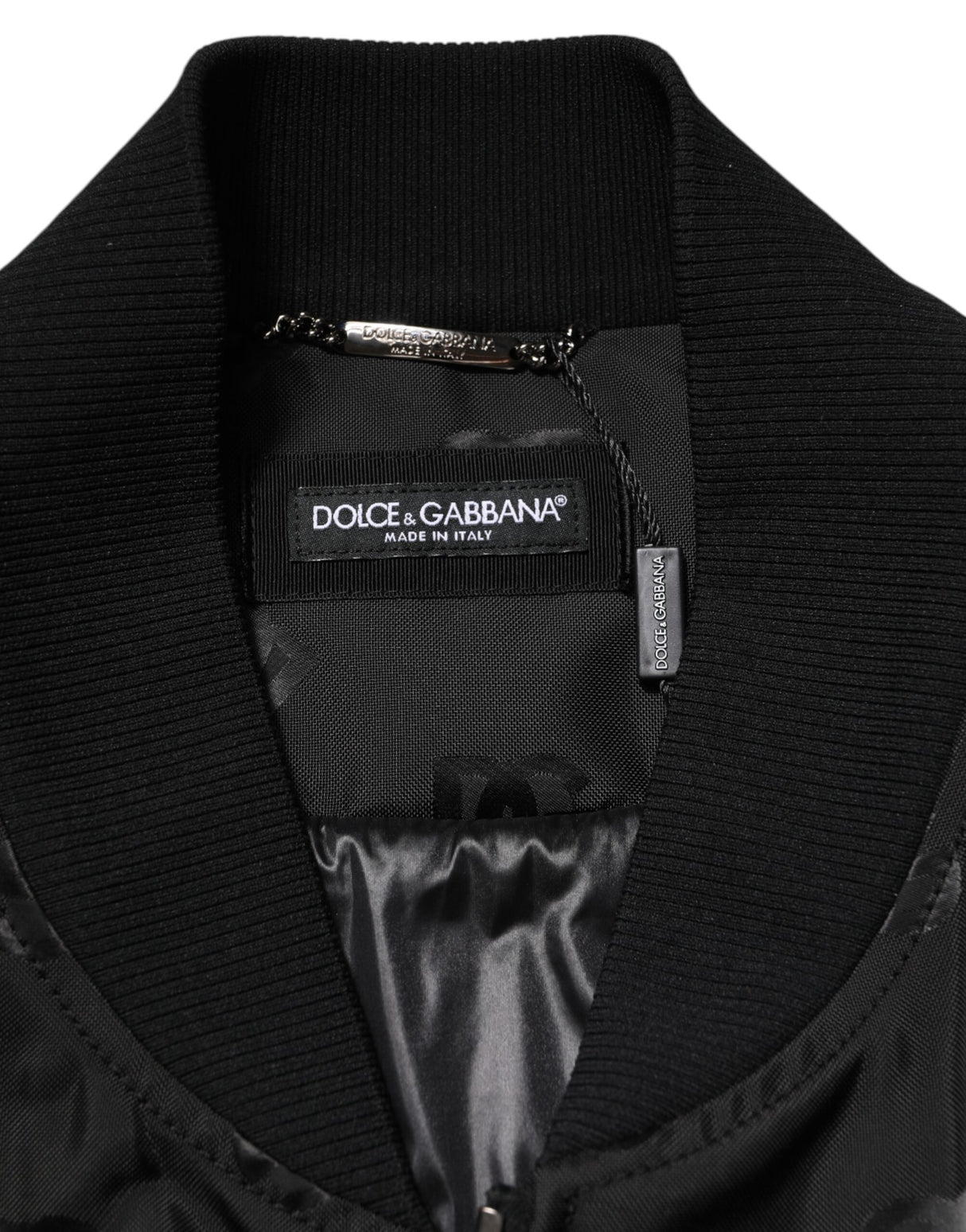 Dolce & Gabbana Black Cargo Windbraker Logo Mania Jacket