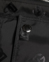 Dolce & Gabbana Black Cargo Windbraker Logo Mania Jacket