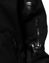 Dolce & Gabbana Black Wool Logo DG Mania Men Bomber Jacket