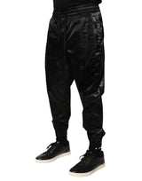 Dolce & Gabbana Black Logo DG Print Men Jogger Sweatpants Pants