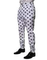 Dolce & Gabbana White Logo Cotton Skinny Denim Trouser Pants