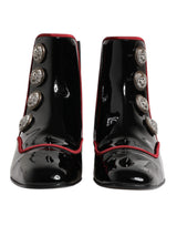 Dolce & Gabbana Black Jackie Buttoned Chelsea Boots Shoes