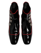 Dolce & Gabbana Black Jackie Buttoned Chelsea Boots Shoes