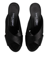 Dolce & Gabbana Black Keira Baroque High Heel Sandals Shoes