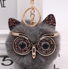 Grit Cat Owl Plush Keychain for Car Accessories