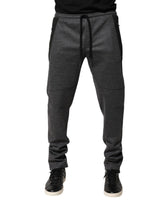 Dolce & Gabbana Gray Black Wool Blend Jogger Sweatpants  Pants