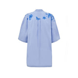 Gucci Blue Cotton Pattern Shirt