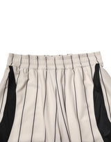 Dolce & Gabbana Off White Polyester DG Logo Sweatshorts Shorts