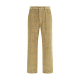 Burberry Brown Cotton Casual Pants