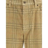 Burberry Brown Cotton Casual Pants