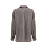 Golden Goose Brown Fleece Wool Dress Shirt