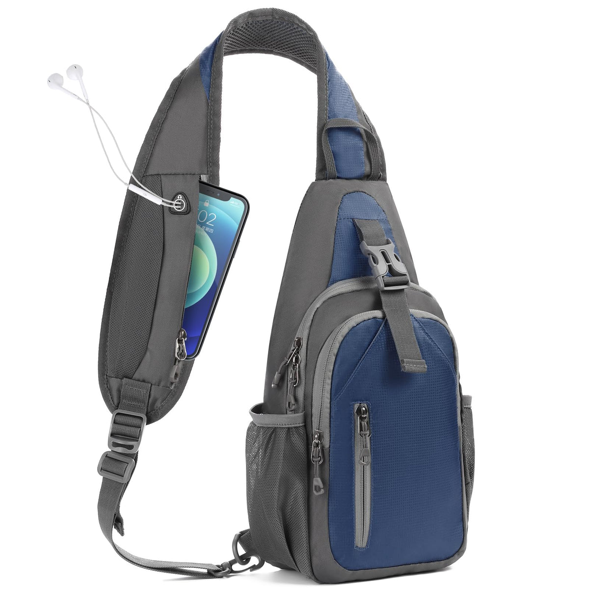 LOUEBICA Hiking Backpack Small Sling Bag Crossbody for Women Men Chest Bag Lightweight Daypack for Hiking Travel