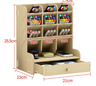 Multi-Functional Wooden Desk Organizer with Drawer