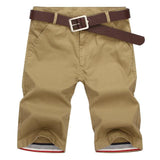 Men's Casual Solid Color Cotton-Linen Shorts