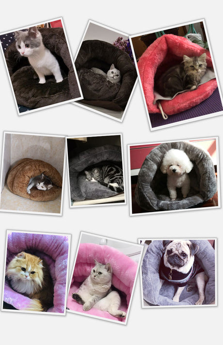 Triangular Cat Bed for Winter - Thickened Pet Sleeping Bag