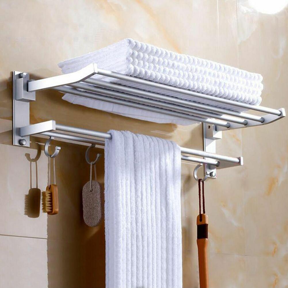Wall-Mounted Space Aluminum Bathroom Storage Rack
