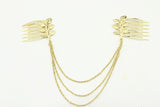 Leaf Chain Hair Comb with Tassels Hair Accessory