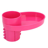 Car Seat Snack Tray Portable Cup Holder Plate for Toys Water Glasses Accessories with Rotating Design ()