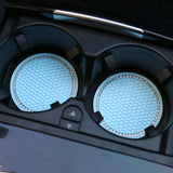 Creative Honeycomb Car Cup Holder Mat with Rhinestones