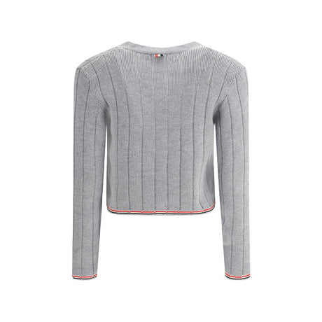 Thom Browne Gray Fleece Wool Cardigan