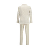 Brunello Cucinelli Cream Cotton Two-Piece Suit