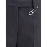 Prada Gray Fleece Wool Dress Pants