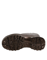Dolce & Gabbana Metallic Bronze Pull On Rain Boots Shoes
