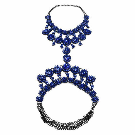 Fashionable Alloy Body Chain with Gemstone Pendant