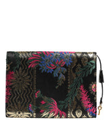 Dolce & Gabbana Multicolor Jacquard Floral Document Briefcase Bag