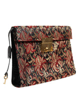 Dolce & Gabbana Multicolor Jacquard Floral Document Briefcase Bag