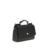 Dolce & Gabbana Black Calf Leather Bos Taurus Shoulder Bag