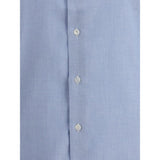 Finamore Light Blue Cotton Dress Shirt