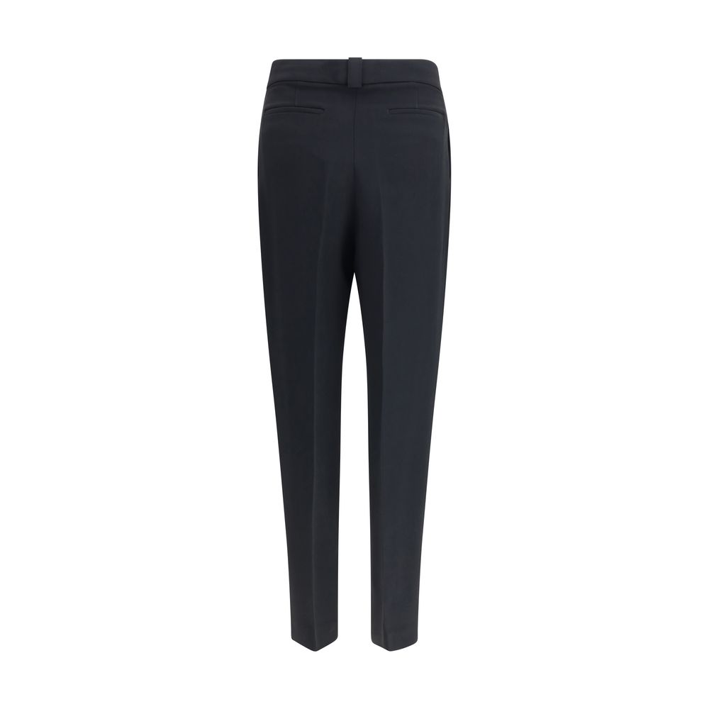Fabiana Filippi Black Acetate Casual Pants