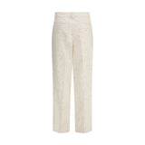 Fabiana Filippi Cream Cotton Casual Pants