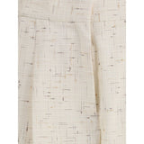 Fabiana Filippi Cream Cotton Casual Pants
