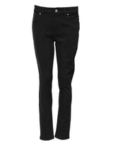 Dolce & Gabbana Black Cotton Skinny Mid Waist Denim Jeans