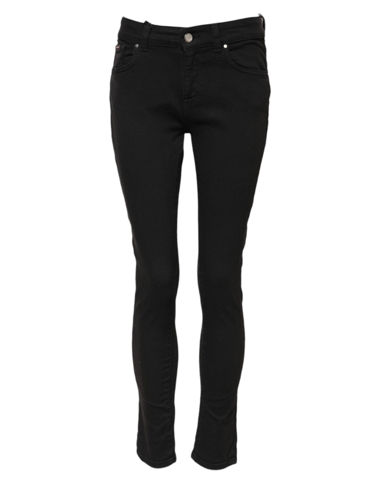 Dolce & Gabbana Black Cotton Skinny Mid Waist Denim Jeans