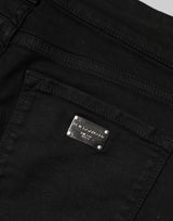 Dolce & Gabbana Black Cotton Skinny Mid Waist Denim Jeans