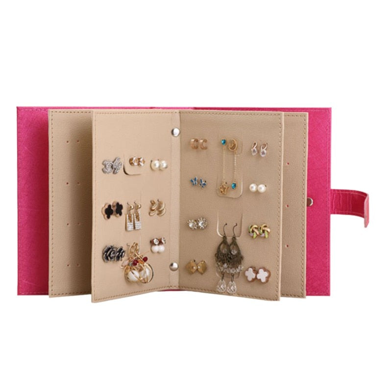 Jewelry Box Organizer with Display Book and Portable Design