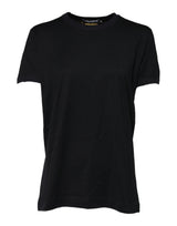 Dolce & Gabbana Black Cotton DG Print Short Sleeve Top T-shirt
