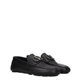 Valentino Garavani Black Leather Slip-On Loafers