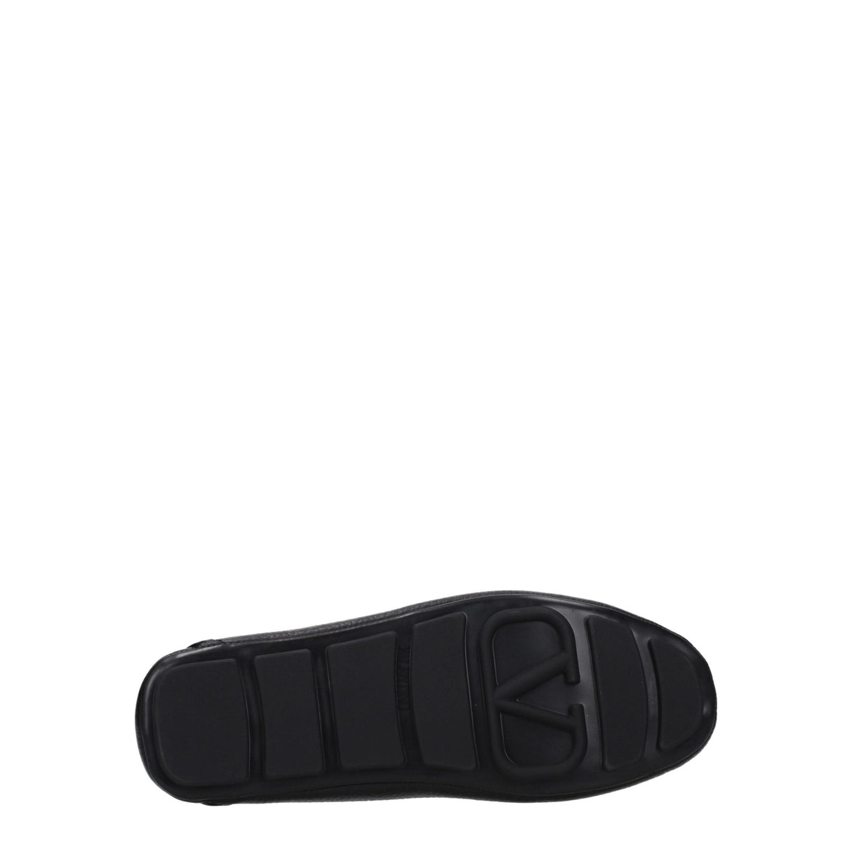 Valentino Garavani Black Leather Slip-On Loafers
