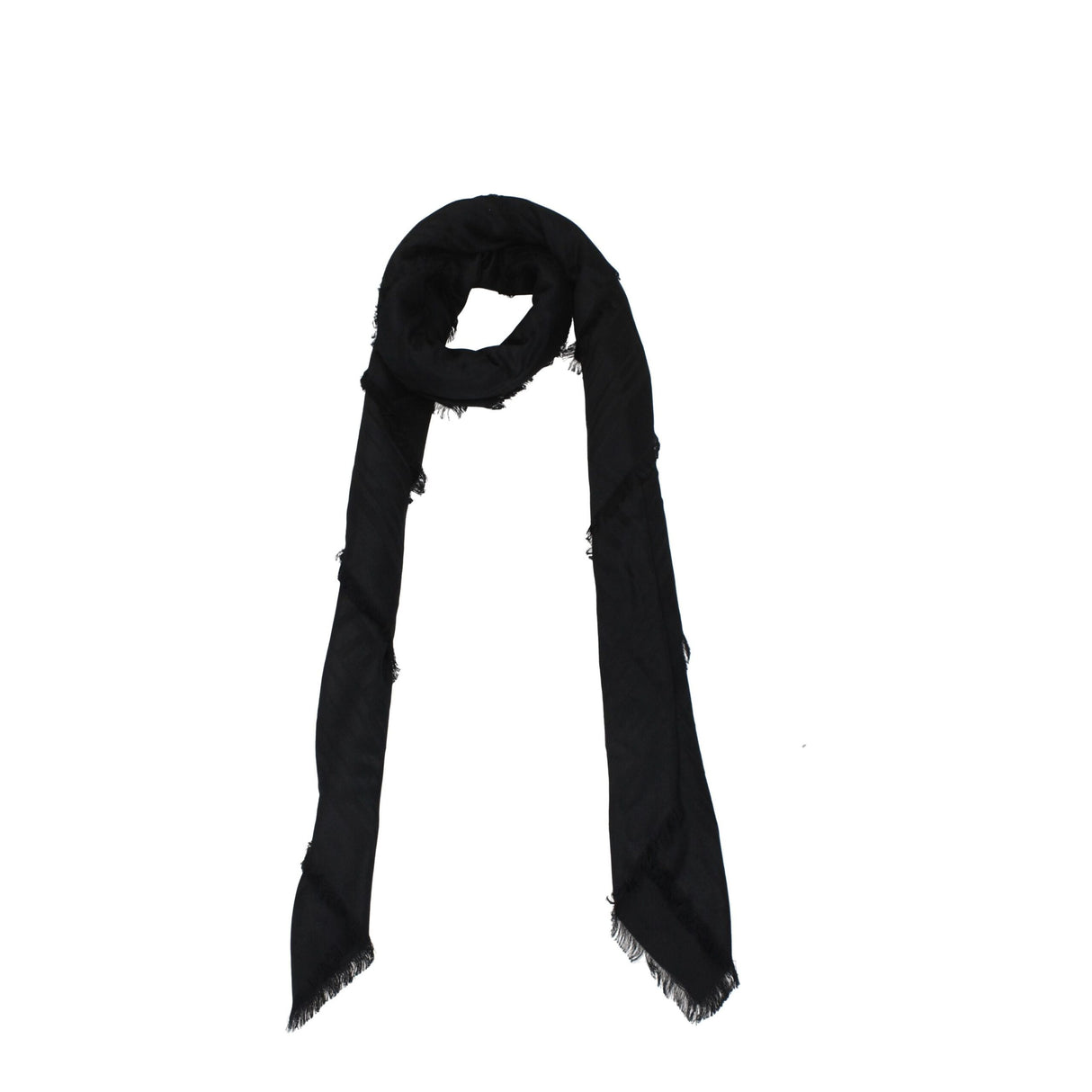 Balmain Black Viscose Foulard