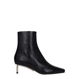 Off-White Black Leather Ankle Boots