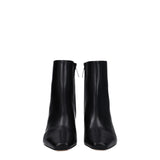 Off-White Black Leather Ankle Boots