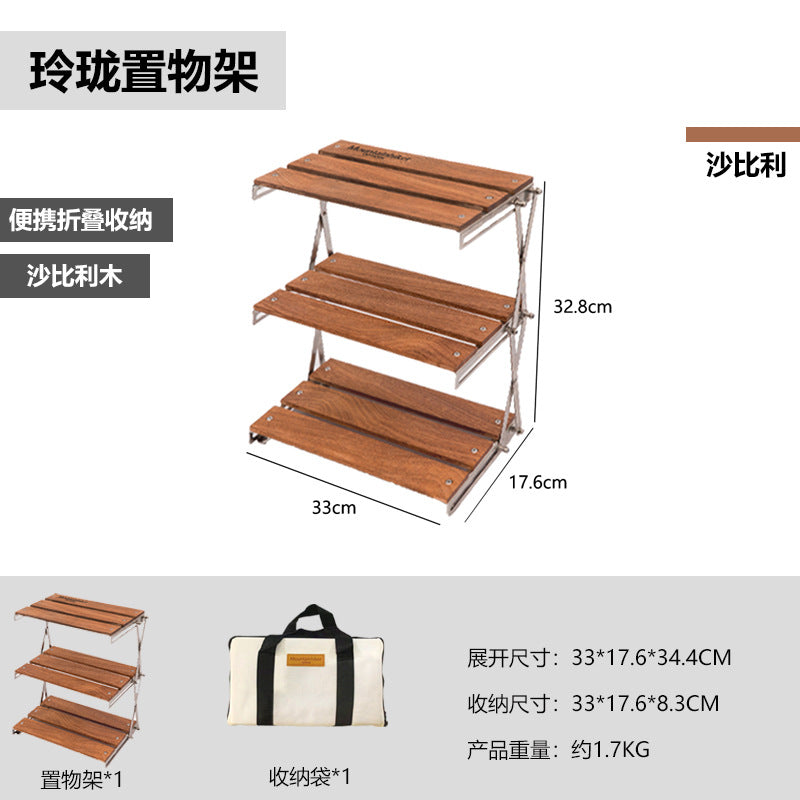 Portable Multi-Functional Folding Camp Shelf (3-Tier)