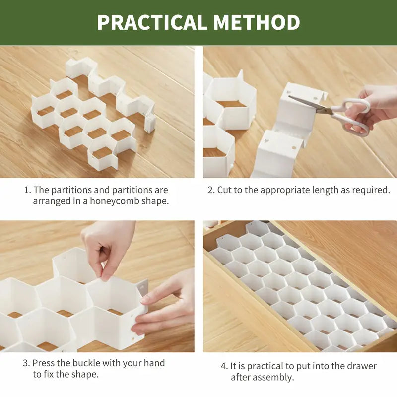 Adjustable Drawer Organizer Set for Home Storage