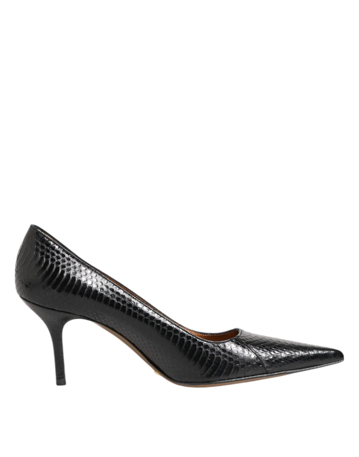 Dolce & Gabbana Black Exotic Leather Stiletto Pumps Shoes